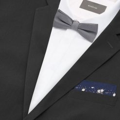 Muszka i poszetka - Szary. Szare muszki męskie Reserved, bez wzorów. Za 59,99 zł.