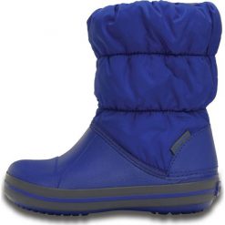 Crocs śniegowce chłopięce Winter Puff Boot Kids 14613-4BH 32-33 niebieskie. Niebieskie śniegowce chłopięce Crocs, bez zapięcia. Za 209,00 zł.