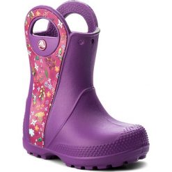 Kalosze dziewczęce: Kalosze CROCS – Handle It Graphic Boot K 204839 Ametyst