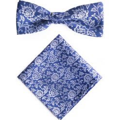 Mucha z poszetką MUG0001303. Niebieskie muszki męskie marki Giacomo Conti, bez wzorów, z mikrofibry, eleganckie. Za 69,00 zł.