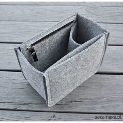 Torebki klasyczne damskie: Filcowy organizer do torebki – szary
