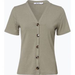 NA-KD - T-shirt damski, zielony. Zielone t-shirty damskie NA-KD, bez wzorów, prążkowane, eleganckie, bez kołnierzyka. Za 89,95 zł.