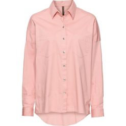Bluzka z nadrukiem bonprix dymny różowy. Czerwone bluzki asymetryczne bonprix, z nadrukiem. Za 49,99 zł.