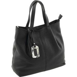 Torebki klasyczne damskie: Skórzana torebka w kolorze czarnym – 33 x 27 x 13 cm