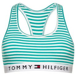 Biustonosz top TOMMY HILFIGER UW0UW02348. Zielone biustonosze TOMMY HILFIGER, bez wzorów, z elastanu. Za 139,00 zł.