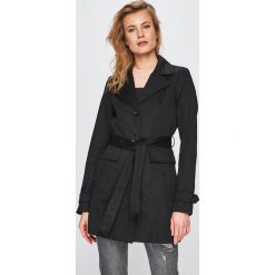 Vero Moda - Trencz. Czarne kurtki damskie Vero Moda, s, w paski, z bawełny. W wyprzedaży za 129,90 zł.