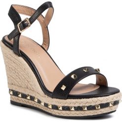 Espadryle DEEZEE - LS4514-23A Black. Czarne espadryle damskie DeeZee, bez wzorów, ze skóry ekologicznej, bez obcasa, na obcasie. Za 99,99 zł.