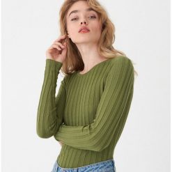 Sweter basic - Khaki. Brązowe swetry damskie House, s, bez wzorów, bez rękawów, bez kaptura. Za 59,99 zł.
