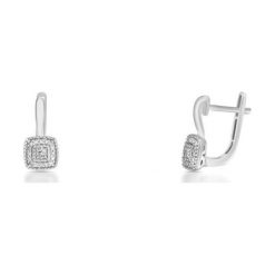 Kolczyki Białe Złoto - złoto białe 585, Diament 0,11ct. Żółte kolczyki damskie marki W.KRUK, z diamentem, złote. Za 2090,00 zł.