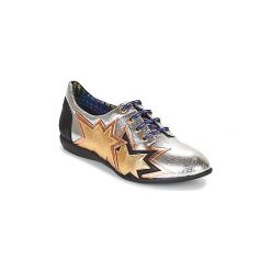 Derby Irregular Choice Star light. Szare półbuty damskie Irregular Choice, bez wzorów, retro, bez obcasa, bez zapięcia. Za 367,20 zł.
