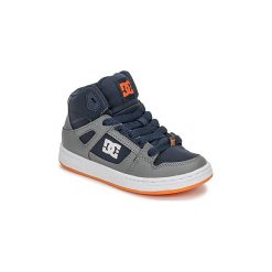 Buty Dziecko DC Shoes PURE HIGH-TOP. Szare trampki dziewczęce DC Shoes, bez wzorów, bez zapięcia. Za 269,00 zł.