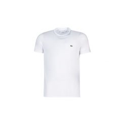 T-shirty z krótkim rękawem Lacoste TH6709. Białe t-shirty męskie Lacoste, s, bez wzorów, bez kołnierzyka, krótkie. Za 249,00 zł.