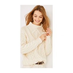Sweter damski. Swetry damskie Promod, bez wzorów, z dzianiny, eleganckie, z długim rękawem, długie, bez kaptura. Za 189,90 zł.