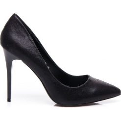 KOBIECE SZPILKI BLACK - czarny. Czarne szpilki marki SMALL SWAN, na szpilce. Za 39,90 zł.