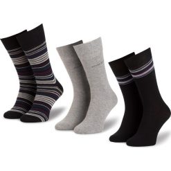 Zestaw 3 par wysokich skarpet męskich TOM TAILOR - 90120 Black 610. Szare skarpetki męskie marki Tom Tailor, bez wzorów, z elastanu. Za 45,00 zł.