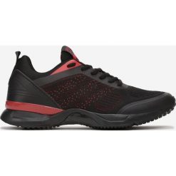 Czarno-Czerwone Buty Sportowe Nieves. Czarne buty sportowe męskie Born2be, z tworzywa sztucznego, na sznurówki, do biegania. Za 129,99 zł.