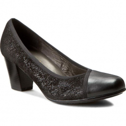 Półbuty COMFORTABEL - 730378 Schwarz 1. Czarne półbuty damskie Comfortabel, bez wzorów, ze skóry, eleganckie, bez obcasa, na obcasie, bez zapięcia. W wyprzedaży za 169,00 zł.