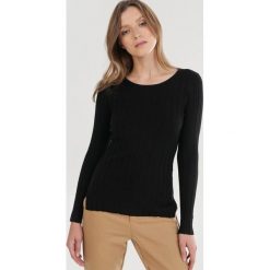 Czarny Sweter Elineth. Czarne swetry damskie Born2be, s, bez wzorów, bez rękawów, bez kaptura. Za 69,99 zł.