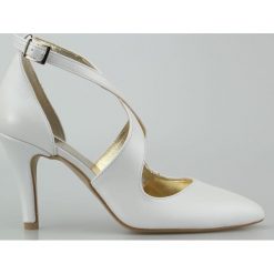 Szpilki eleganckie skórzane białe Butdam (40). Białe szpilki Estetino, bez wzorów, eleganckie, bez obcasa, na szpilce, bez zapięcia. Za 229,00 zł.