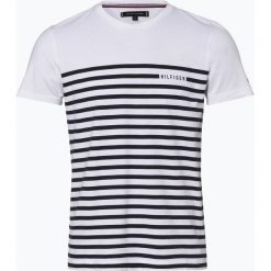 Tommy Hilfiger - T-shirt męski – Europe, biały. Białe t-shirty męskie TOMMY HILFIGER, xl, w paski, bez kołnierzyka. Za 229,95 zł.