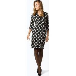 Comma - Sukienka damska, czarny. Czarne sukienki damskie marki comma, w paski, z dżerseju, bez kołnierzyka, bez rękawów, kopertowe. Za 399,95 zł.