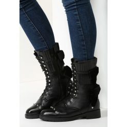 Buty zimowe damskie: Czarne Botki Praise Seth
