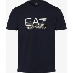 EA7 Emporio Armani - T-shirt męski, niebieski. Niebieskie t-shirty męskie EA7 Emporio Armani, xl, bez wzorów, z bawełny, bez kołnierzyka. Za 279,95 zł.