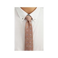 Krawat jedwabny slim #24. Niebieskie krawaty męskie marki The bow bow ties, bez wzorów, z jedwabiu. Za 99,00 zł.