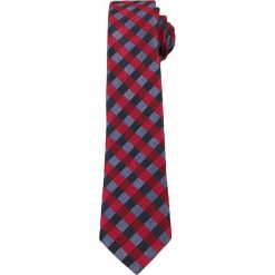 Czerwono-Granatowy Elegancki Krawat w Kratkę -ALTIES- 6 cm, Męski KRALTS0248. Niebieskie krawaty męskie Alties, w kratkę, z tkaniny, eleganckie. Za 40,00 zł.