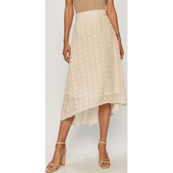 Vero Moda - Spódnica. Białe spódniczki damskie Vero Moda, na co dzień, s, bez wzorów, z poliesteru, casualowe, z podwyższonym stanem, midi, proste. W wyprzedaży za 149,90 zł.