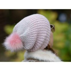 Czapki damskie: Czapka z alpaką Ombre Rose