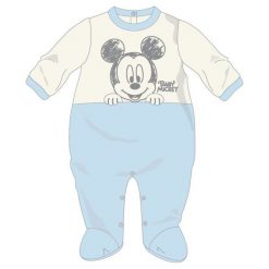 Disney By Arnetta Śpioszki Mickey Mouse 68 Jasnoniebieski. Szare kombinezony niemowlęce Disney By Arnetta, z motywem z bajki. W wyprzedaży za 41,00 zł.