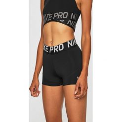 Nike - Szorty. Zielone spodenki sportowe damskie Nike, s, bez wzorów, z elastanu, sportowe, dri-fit (nike). Za 99,90 zł.