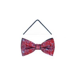 Czerwona mucha męska z niebieskim motywem kwiatowym A264. Czerwone muszki męskie Modini Moda Męska, na co dzień, bez wzorów, z tkaniny, eleganckie. Za 44,55 zł.