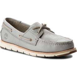 Mokasyny TIMBERLAND - Camden Falls Fg Boat A1KKM Wrou. Niebieskie mokasyny damskie Timberland, ze skóry, na płaskiej podeszwie. W wyprzedaży za 299,00 zł.