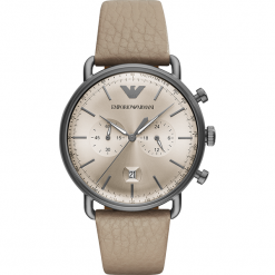 Zegarek EMPORIO ARMANI - Aviator AR11107 Gray/Gunmetal. Szare zegarki męskie Emporio Armani. Za 1590,00 zł.
