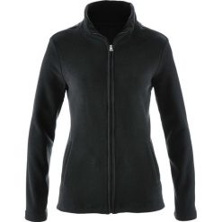 Bluza rozpinana z polaru z wpuszczanymi kieszeniami bonprix czarny. Czarne bluzy damskie bonprix, bez wzorów, z polaru, bez rękawów, bez kaptura. Za 29,99 zł.