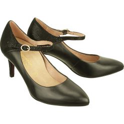TAMARIS 24403-29 098 black comb, czółenka damskie. Czarne czółenka damskie Tamaris, bez wzorów, ze skóry, bez obcasa, na obcasie. W wyprzedaży za 255,90 zł.