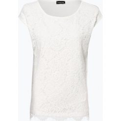 Taifun - T-shirt damski, beżowy. Brązowe t-shirty damskie Taifun, w koronkowe wzory, z koronki, bez kołnierzyka. Za 149,95 zł.