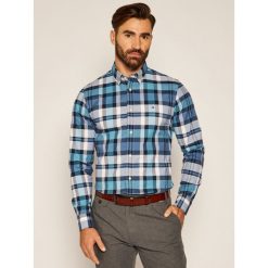 Koszula TOMMY HILFIGER Flex Bright Midscale Check MW0MW13952. Niebieskie koszule męskie TOMMY HILFIGER, xxl, bez wzorów, casualowe, bez kołnierzyka, bez rękawów. Za 399,00 zł.