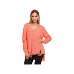 M473 Sweter z dziurami. Czarne swetry damskie Moe, m, bez wzorów, z jeansu, bez rękawów, bez kaptura. Za 159,00 zł.
