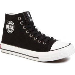 Trampki BIG STAR - FF274A400 Black. Czarne półbuty damskie BIG STAR, bez wzorów, z gumy, bez zapięcia. Za 119,00 zł.
