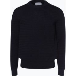 Calvin Klein - Sweter męski, niebieski. Niebieskie swetry męskie Calvin Klein, xl, bez wzorów, z bawełny, bez kołnierzyka, bez kaptura. Za 299,95 zł.