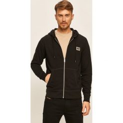 Diesel - Bluza. Czarne bluzy męskie Diesel, s, z aplikacjami, z bawełny, z kapturem, bez rękawów, z kapturem. Za 369,90 zł.