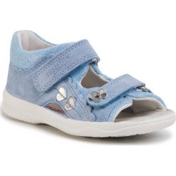 Sandały SUPERFIT - 6-06096-85 S Hellblau. Niebieskie sandały dziewczęce Superfit, ze skóry, bez zapięcia. Za 229,00 zł.