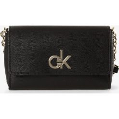 Calvin Klein - Damska torebka na ramię, czarny. Czarne torebki klasyczne damskie Calvin Klein, w paski, na ramię, bez dodatków. Za 649,95 zł.