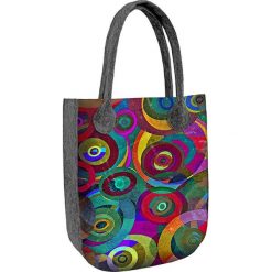 Torebka "City" w kolorze szarym ze wzorem - (S)35 x (W)42 x (G)10 cm. Szare torebki klasyczne damskie Bertoni, z materiału. W wyprzedaży za 57,95 zł.