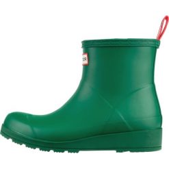 Hunter Kalosze Zielony. Zielone kalosze damskie Hunter, bez wzorów, z materiału. Za 378,95 zł.