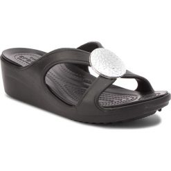 Klapki damskie: Klapki CROCS – Sanrah Hammered Circle Wedge W 205047 Black/Black