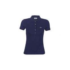 Koszulki polo z krótkim rękawem Lacoste PF7845 SLIM. Niebieskie koszulki damskie Lacoste, bez wzorów, polo, z krótkim rękawem. Za 419,00 zł.